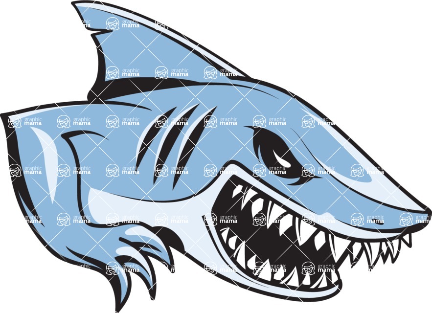 Vector Mascot Collection - White Shark Mascot Design